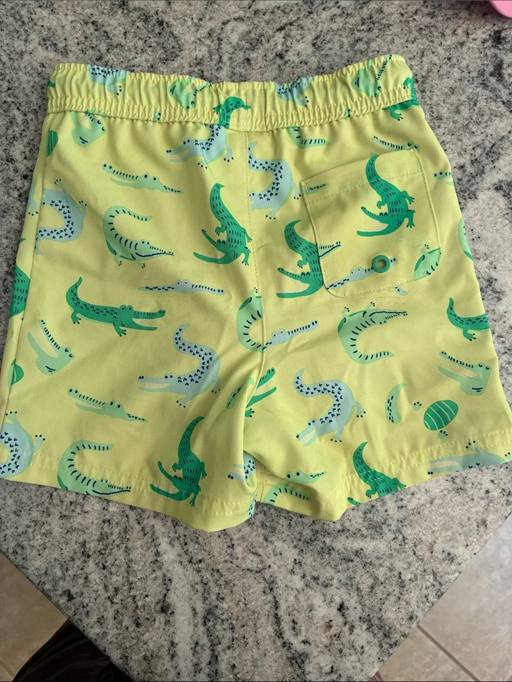 Kids Crocodile Print Swim Shorts  l 3T